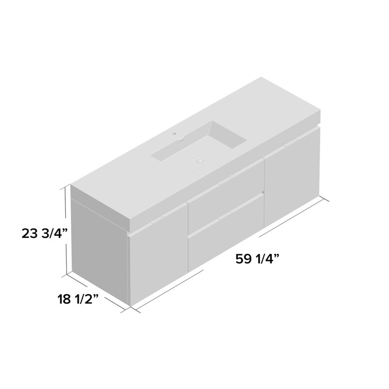 Tenafly 59" Single Bathroom Vanity Set & Reviews AllModern